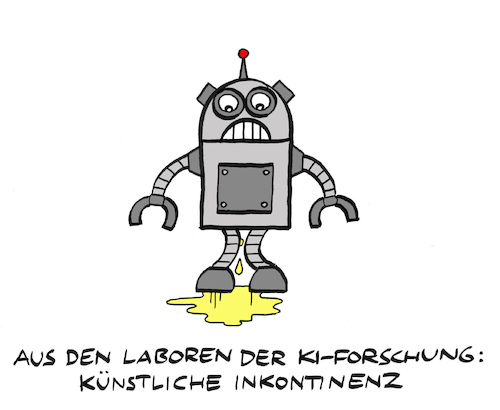 Cartoon: Urologie 4.0 (medium) by Bregenwurst tagged ki,roboter,digitalisierung,intelligenz,inkontinenz