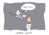 Cartoon: Licht (small) by Bregenwurst tagged motte,licht,kerze,exitus,letzte,worte