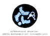 Cartoon: Lochbild (small) by Bregenwurst tagged schwarzes,loch,astronomie,eht,röntgen,einzelsocken