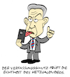 Cartoon: Maaßen prüft (small) by Bregenwurst tagged verfassungsschutz,maaßen,video,hetzjagd,chemnitz