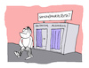 Cartoon: Zahlung (small) by Bregenwurst tagged samenbank,automat,einzahlung