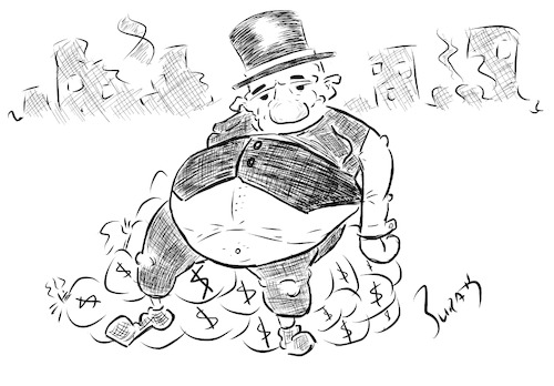 Cartoon: Capital is greedy (medium) by bakcagun tagged capital