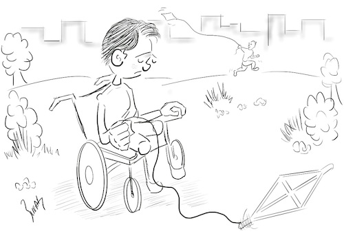 Cartoon: life without disabilities (medium) by bakcagun tagged life,without,disabilities