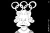 Cartoon: Queen Elizabeth (small) by BETTO tagged olimpicos