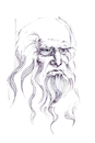 Cartoon: Leonardo da Vinci (small) by herranderl tagged leonardo,da,vinci