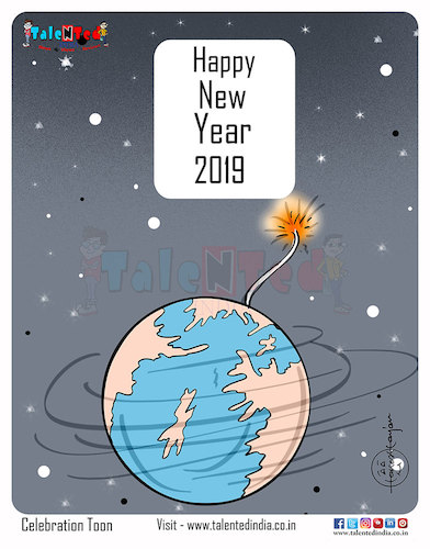 Cartoon: Talented Cartoon on new year (medium) by Talented India tagged talented,talentedcartoon,talentednews,cartoonist