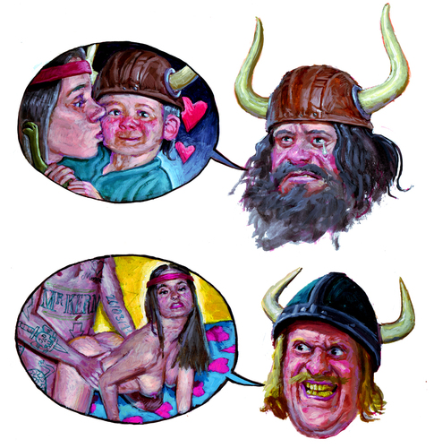Cartoon: los vikingos (medium) by MISTER KERN tagged humor,funny,mrkern,mister,kern,epic