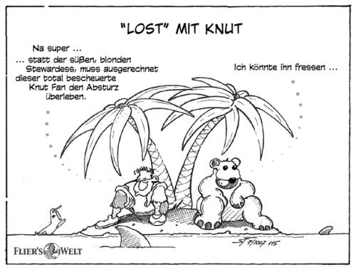 Cartoon: Lost mit Knut (medium) by FliersWelt tagged lost,knut