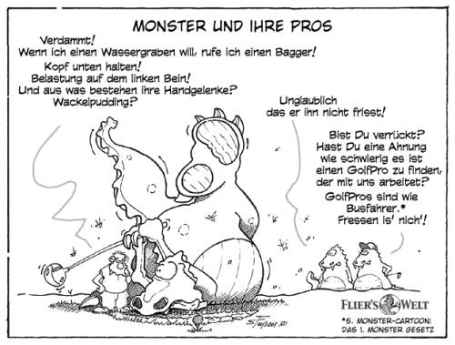 Cartoon: Monster und ihre Pros. (medium) by FliersWelt tagged monster,golf,pro