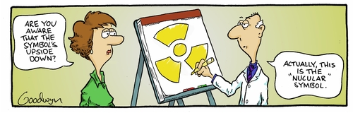 Cartoon: The Nucular Symbol (medium) by Goodwyn tagged symbol,chart,flip,radiation,nuclear