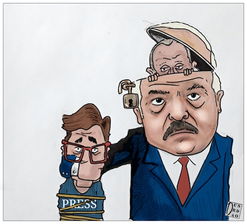 Cartoon: Bielorussia (medium) by Christi tagged bielorussia,putin,press,minsk,rivolta,piazza