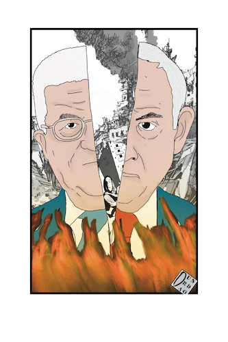 Cartoon: Conflitto (medium) by Christi tagged israele,palestina,abumazen,netanyahu,conflitto