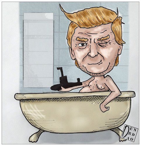Cartoon: Golfo (medium) by Christi tagged trump,iran,oman