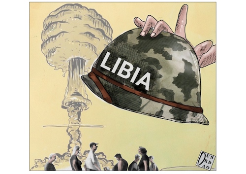 Cartoon: La guerra in Libia (medium) by Christi tagged libya,turkish,haftar,sarraj,innocent,civilians