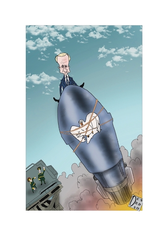 Cartoon: Pace in bilico (medium) by Christi tagged putin,ucraina,russia,missili,balistici