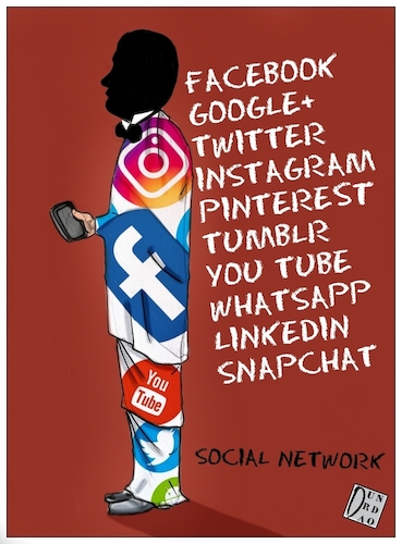 Cartoon: Social (medium) by Christi tagged social