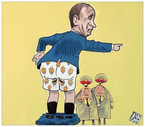 Cartoon: Veleno negli slip (medium) by Christi tagged slip,fan,cremlino,putin,navalny