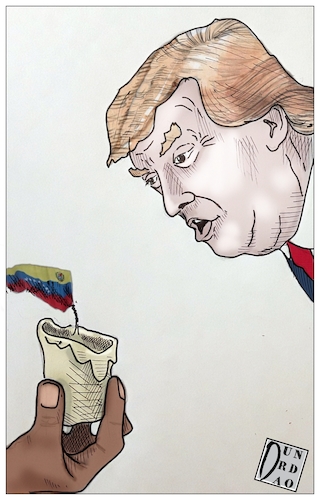 Cartoon: Venezuela blackout (medium) by Christi tagged venezuela,blackout,trump