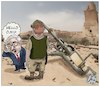 Cartoon: Haftar ceases operations (small) by Christi tagged haftar,tripoli,libia,onu