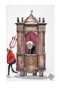 Cartoon: Le bugie nascoste (small) by Christi tagged ratzinger,benedettoxvi,chiesa,monaco,vatican