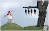 Cartoon: Trump and golf (small) by Christi tagged trump,police,golf,violenza,usa