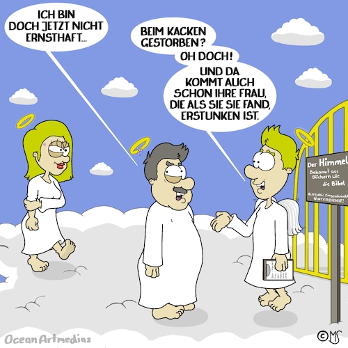 Cartoon: Raus und Erstunken (medium) by Ocean Artmedias tagged ehe,liebe,couple,beziehung,toilette,couplegoals,fail