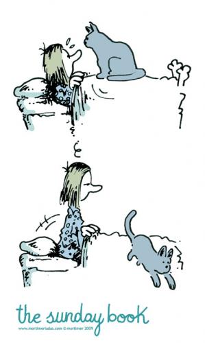 Cartoon: the sunday book (medium) by mortimer tagged mortimer,mortimeriadas,cartoon,comic,cats,sunday,book