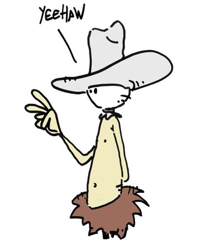 Cartoon: Yeehaw (medium) by mortimer tagged mortimer,mortimeriadas,cartoon,honkatonka