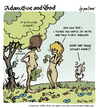 Cartoon: adam eve and god 19 (small) by mortimer tagged mortimer,mortimeriadas,cartoon,comic,gag,adam,eve,god,bible,paradise,eden,biblical,christian,original,sin,sex,nude,toons,hairy,belly,blonde,snake,apple