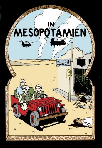 Cartoon: in mesopotamia (medium) by fab tagged iraq,tintin