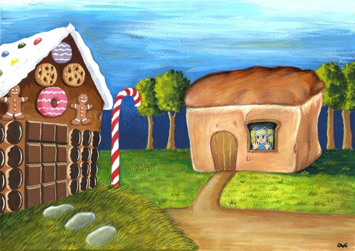 Cartoon: Bread (medium) by menekse cam tagged bread,child,fairy,tale,cake,cookies,sugar,candy,bread,child,fairy,tale,cake,cookies,sugar,candy