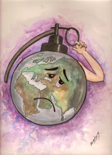 Cartoon: global warming (medium) by menekse cam tagged global,warming