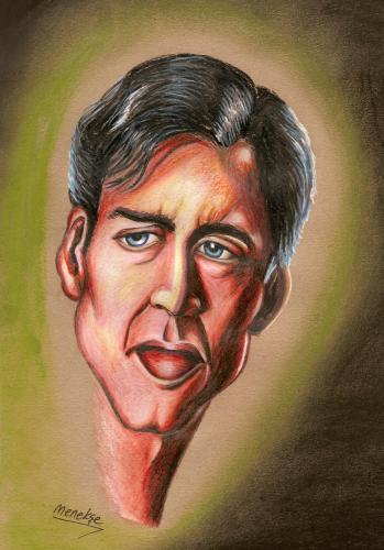 Cartoon: Nicholas CAGE (medium) by menekse cam tagged nicholas,cage,portrait