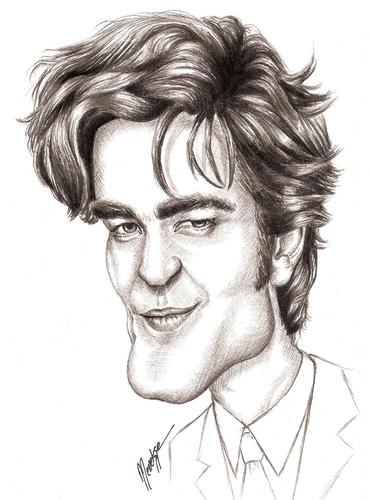 Cartoon: Robert Pattinson (medium) by menekse cam tagged robert,pattinson,english,actor,model,twilight