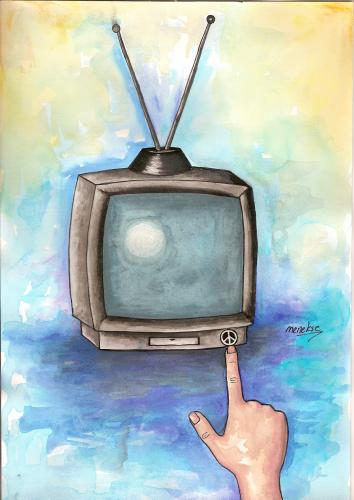 Cartoon: tv-culture (medium) by menekse cam tagged tv