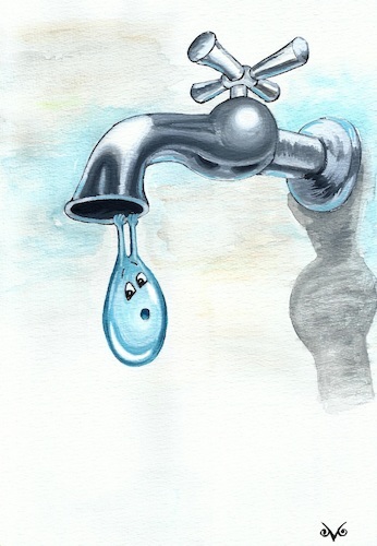 Cartoon: Water is life 2 (medium) by menekse cam tagged water,su,hayat,drop,life,living,fountain,tap,musluk,cesme