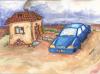 Cartoon: contradiction (small) by menekse cam tagged car,baraness,contradiction