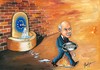 Cartoon: Papandreu (small) by menekse cam tagged papandreu,greece,economic,crisis,european,union,eu,world,aid,package,referendum,fountain,water,sieve,papandreou