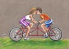 Tandem bikes for lovers