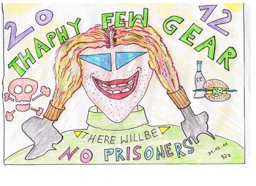 Cartoon: 2012.. there will be noise (medium) by skätch-up tagged smiling,keep,overweight,and,foodshorteges,prisoners,noise,happines,no,2012