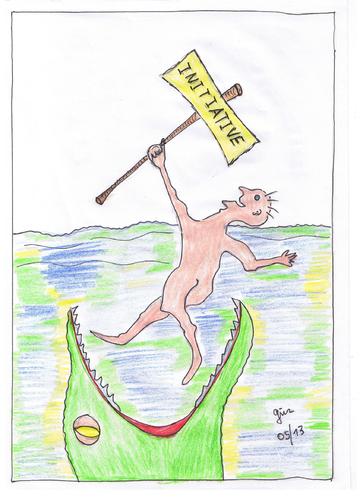 Cartoon: Allerhöchste Zeit jetzt (medium) by skätch-up tagged initiative,gefahr,aktiv,wasser,bis,zum,hals,nackt,hilfe,nötig