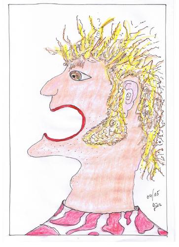 Cartoon: Joe Cocker (medium) by skätch-up tagged music,cocker,joe,woodstock,voice,throut,sound,scream