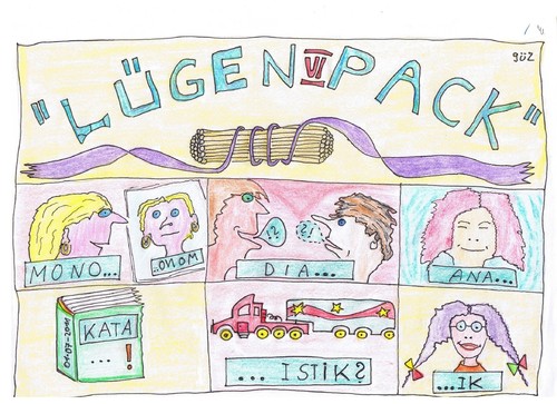 Cartoon: Lügenpack (medium) by skätch-up tagged logik,katalog,logistik,monolog,dialog,analog,sixpack,lügenpack