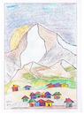 Cartoon: Unter dem Berg (small) by skätch-up tagged berg,dorf,frieden,freiheit,liebe,harmonie,freundschaft,gastfreundschaft,natur,frischluft,mond,vollmond,sonnenaufgang