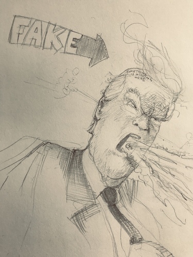 Cartoon: faker (medium) by lilkendey tagged trump,election,usa