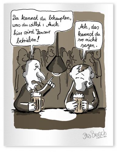Cartoon: Zensur (medium) by diebia tagged zensur,kneipe,bier