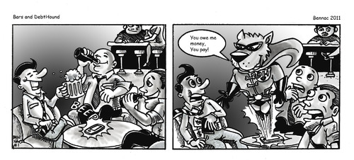 Cartoon: my dog 2 (medium) by bennaccartoons tagged debt,nick