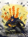 Cartoon: Hand print and a superhero (small) by bennaccartoons tagged batman bennac cartoons