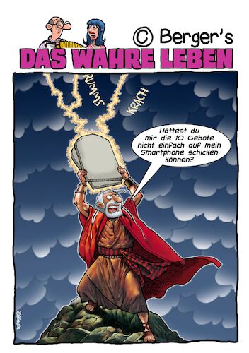 Cartoon: 10Gebote (medium) by Chris Berger tagged moses,bibel,gebote,ararat,moses,bibel,gebote,ararat