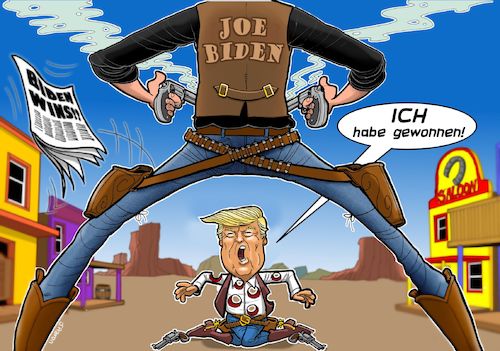Cartoon: Biden gewinnt (medium) by Joshua Aaron tagged trump,biden,wahl,2020,election,president,präsident,usa,amerika,trump,biden,wahl,2020,election,president,präsident,usa,amerika